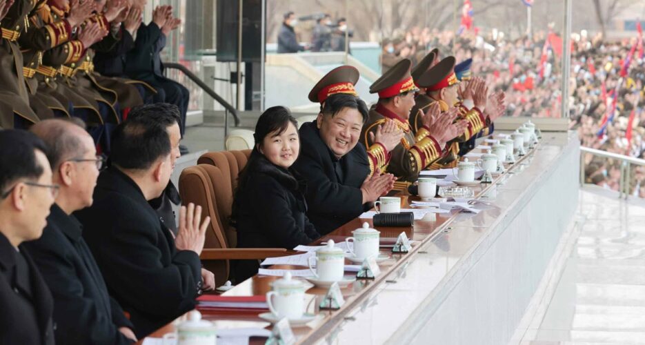 Kim Jong Un takes daughter to soccer match celebrating her grandfather
