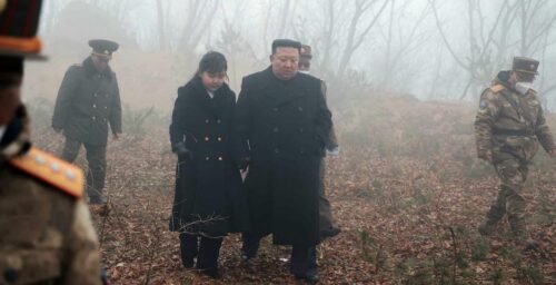 Kim Jong Un and daughter watch missile test simulating nuclear attack on US, ROK