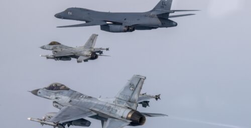 B-1B bombers join US-ROK aerial drill against North Korean satellite launch