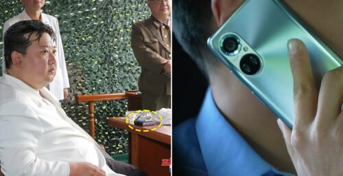 North Korea reveals new smartphones, as Kim Jong Un uses likely Chinese model