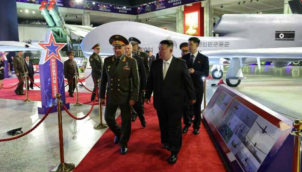 Kim Jong Un shows off new drones, gives Russian defense chief tour of nukes  | NK News