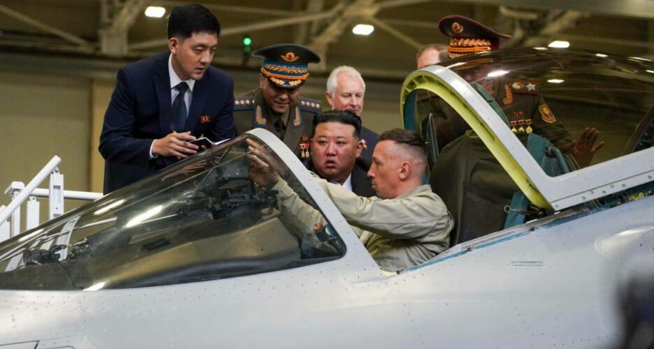 Kim Jong Un tours factory producing advanced fighter jets in Russian Far East