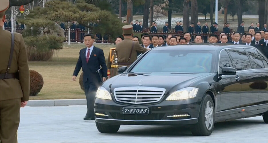 Kim Jong Un appears to reward top officials with luxury Mercedes cars