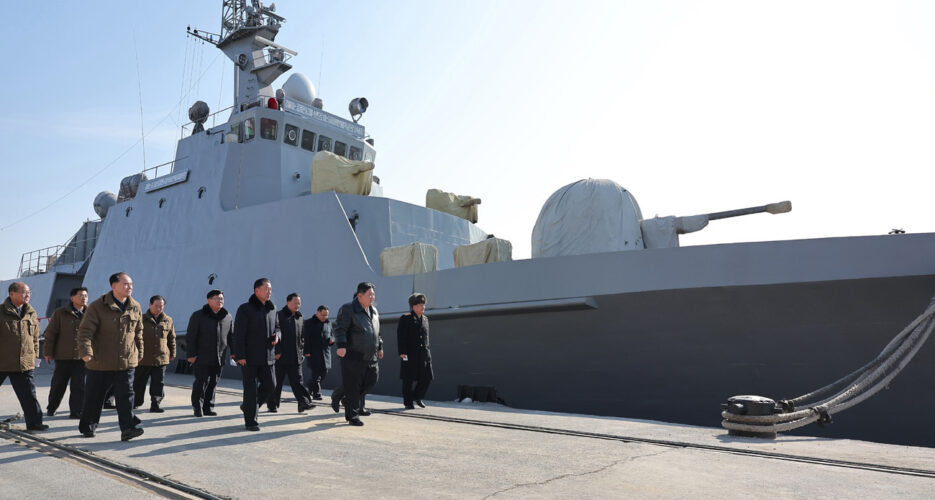 Kim Jong Un inspects warships on west coast amid fears of new border dispute
