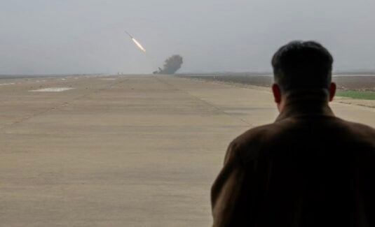 Kim Jong Un guides test of rocket developed by ‘newly-founded’ military factory