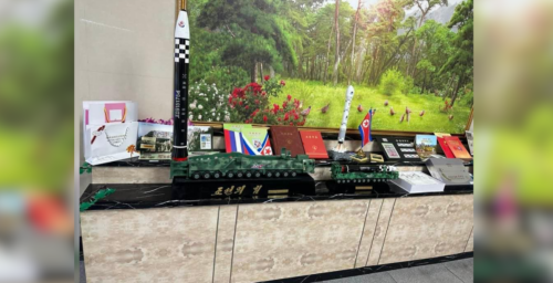Toy model of North Korea’s biggest missile on sale for tourists in Pyongyang