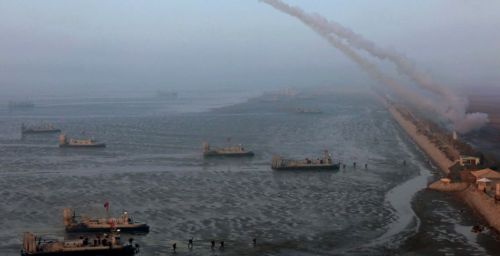 North Korean naval exercise simulates amphibious assault, naval battles