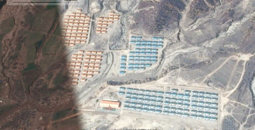 Satellite imagery shows housing built after N. Korean floods