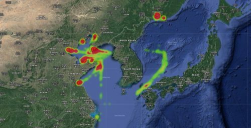 Heatmaps for 2018 show North Korean vessels’ disappearing footprint at sea