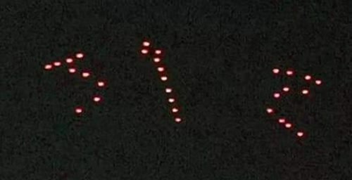 Thirty aircraft spotted flying in light show formation in Chongjin, North Korea