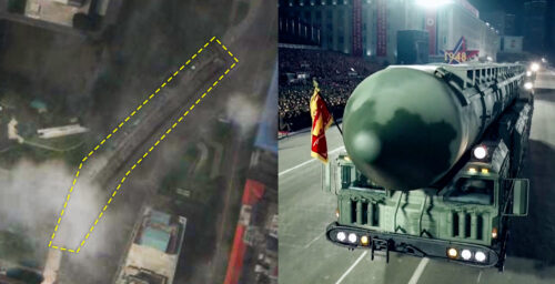 North Korean ICBMs appear to line up ahead of military parade start: Imagery